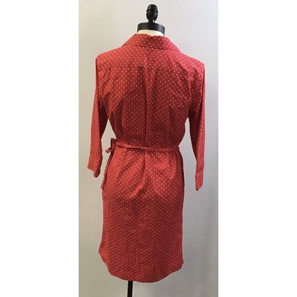 Jones New York Signature Woman’s Red Polka Dot Dress Size Small - Picture 2 of 3